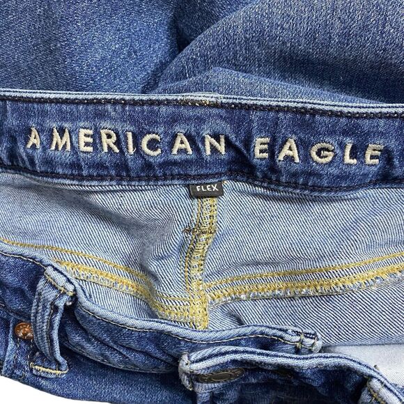 American Eagle Jeans Mens 32x31 (Tag 30x32) Blue Relaxed Straight Stretch Denim - Picture 3 of 10